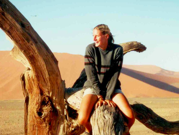 Ingrid de Wet - playing around at Sossusvlei, Namibia